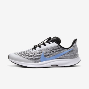 Nike Air Zoom Pegasus 36 FlyEase - Férfi Futócipő - Fehér/Fekete/Platina/Kék